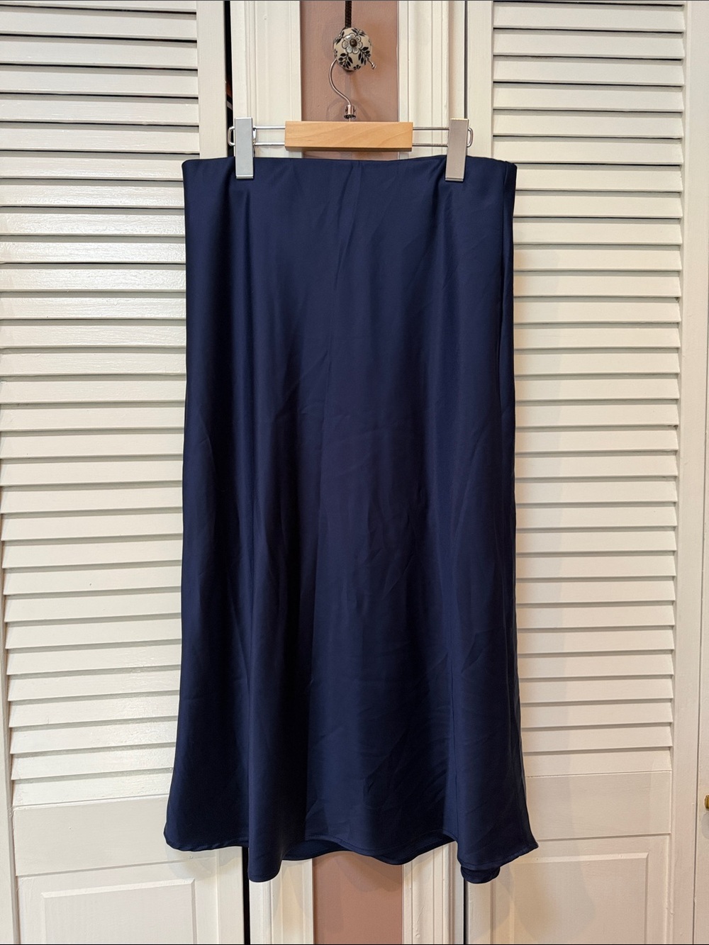 Blue Silk Skirt
